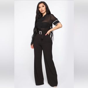Pearl trim jumpsuit, size L, missing belt